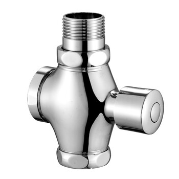 驼铃纵横 手按式蹲便器冲水阀 四通冲洗阀 大便延时冲洗阀 1寸铜四通