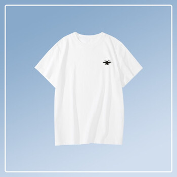 阪织屋(bandgewoo)小蜜蜂女士夏季纯棉t恤短袖薄款百搭新款圆领衫短袖