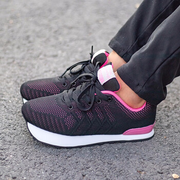 南公社2020新款情侣款飞织k型负跟鞋男女前高后低矫正鞋调理腰椎代替