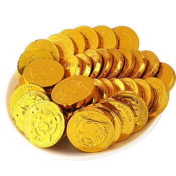 【京选美食】徐福记金币金条巧克力散装徐福记金币心形金元宝形巧g力