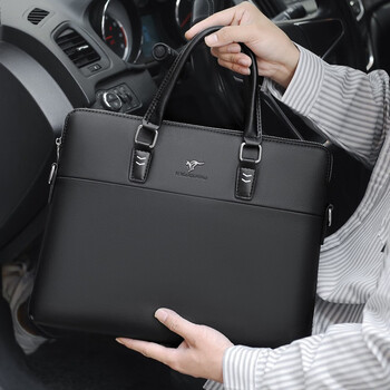 酷奇袋鼠奢侈精品大牌男包男士皮包商务会议文件公文包男皮革电脑包