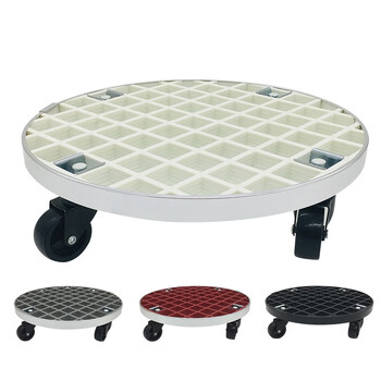 乾易园艺圆形可移动花架花盆托盘加厚移动托盘底座滑轮底盘万向轮滚轮