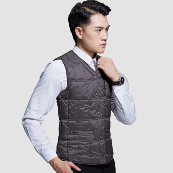 男士轻薄保暖羽绒马甲背心秋冬季中老青年人爸爸内穿防寒保暖棉马夹军