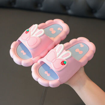 儿童拖鞋女夏季可爱公主蝴蝶结小女孩宝宝室内洗澡防滑女童凉拖鞋 069