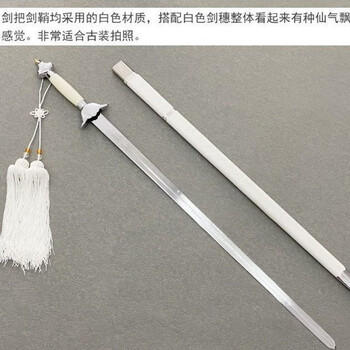 太极功夫剑白色剑武术软剑响剑晨练汉服古装古风拍照舞蹈表演训练未