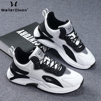 waller dixon品牌2022年秋冬季底帮小白鞋大码男鞋运动休闲男生鞋厚底