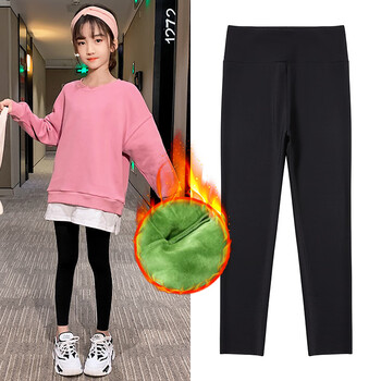裤女孩裤子12一15岁长裤小孩子芭比裤加厚小学生瑜伽裤冬季2022秋冬装