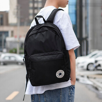 匡威（Converse）双肩包男2024夏新款运动旅行包学生书包电脑包黑色背包女10020533 10020533-A01 /46*30.5*14 以实物为准
