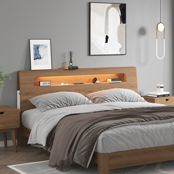 实木床头单买靠背软包床头板储物落地单独卖2023新款中 橡木1 原木色