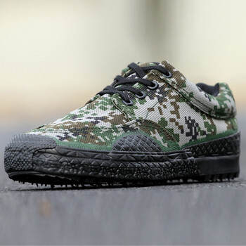 盾郎迷彩胶鞋黄球鞋胶鞋防滑耐磨正品解放鞋男军训迷彩鞋作训鞋劳保鞋