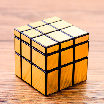 机智芽奇艺三阶镜面魔方学生初学者比赛专用顺滑儿童玩具异形魔方 三
