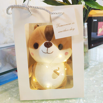 迪士尼可爱小松鼠棉胖仓鼠松鼠公仔布娃娃毛绒玩具生日礼物抱枕玩