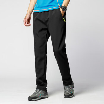 冲锋裤男女新款情侣防水保暖防风加绒加厚户外滑雪长裤登山裤黑色男m