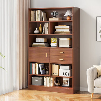 优查youcha落地简约客厅大容量书柜多元储物收纳柜家用小户型置物架子