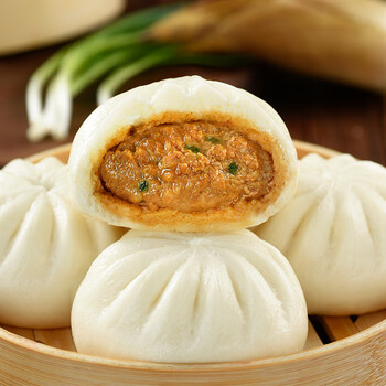 李绅扬州特产纯肉鲜肉包大包子早餐肉包速冻营养早点商用速食冷冻食品