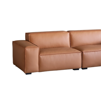 皇玛康之家沙发北欧表情意大利现代简约头层naples3人沙发多色 驼色