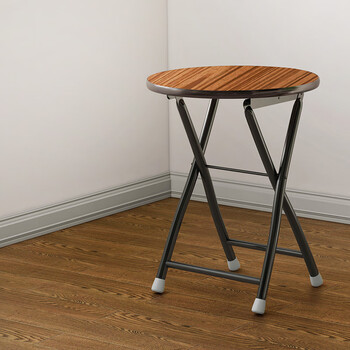 天坛家具(tiantan)凳子 折叠凳 金属凳 弯腿凳 圆凳 圆凳 2把装