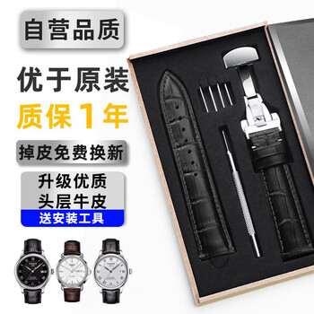 雅伽（YAJIA）天梭表带男适用于浪琴卡西欧阿玛尼力洛克蝴蝶扣天X手表带