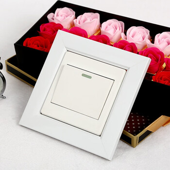 开关装饰套欧式墙壁开关保护套仿木免洗中式保护罩防尘防脏开关套客厅