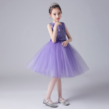 娇百玫毕业礼服小学生六一儿童合唱演出服中诗歌朗诵幼儿园照表演蓬蓬