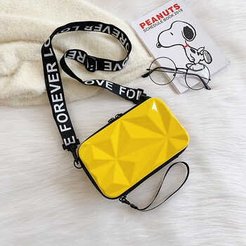 wuro网红2022韩版迷你硬壳行李箱旅行箱包百搭小包包女单肩斜挎包黄色