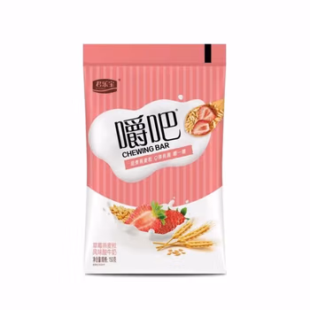 君乐宝嚼吧草莓燕麦粒风味酸牛奶袋150g*12袋