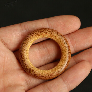 玲川加粗加厚精品老玉竹指环文玩把件竹圈环鸟笼绣眼挂圈竹制竹环内径