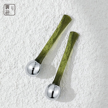 晨色眼霜按摩棒涂抹棒导入棒涂眼霜滚珠挖取勺眼部棒美容工具（2只）