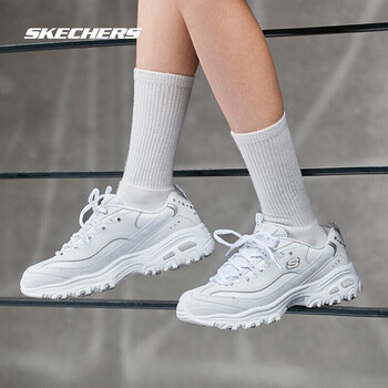 斯凯奇skechers厚底松糕老爹鞋女士天使鞋小白鞋休闲运动鞋 11979
