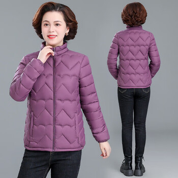 小胥波士顿妈妈冬装棉服2022新款轻薄棉衣中老年女装短款小棉袄冬季