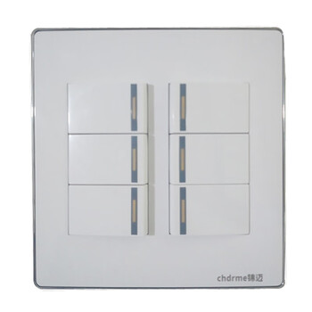 开六开六联双控开关大双排六路开关插座面板定制 120x120六开双控开关