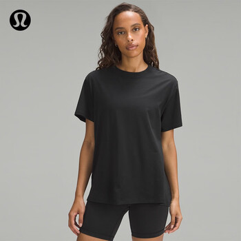 lululemon 丨All Yours 女士 T 恤 *棉 LW3ES5S短袖 黑色 4