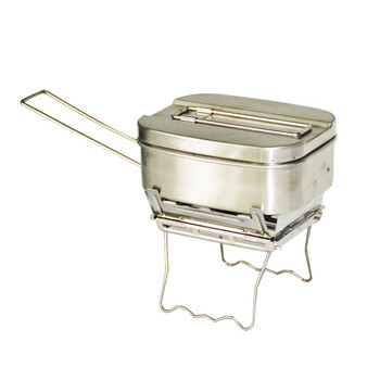 05单兵饭盒 05单兵野战炊具多功能餐具户外304不锈钢饭盒支架口粮野营