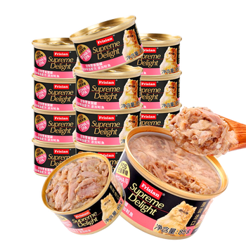 富力鲜富力鲜(Frisian)猫罐头85g*12罐 白身鲔鱼+鲑鱼罐头 猫粮如何呢？质量评分好么