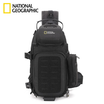 国家地理National Geographic胸包户外战术背包男单肩斜挎包路亚 黑色