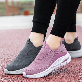 足力健老人鞋男女一脚蹬爸爸妈妈轻便旅游鞋中老年健步鞋防滑软底 女