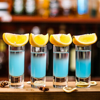 martigues进口无铅水晶伏特加龙舌兰利口杯玻璃白酒杯子弹杯烈酒杯