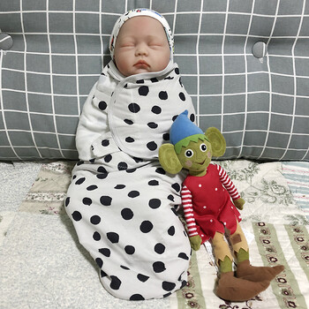 swaddle秋冬新生儿襁褓棉包巾防惊跳宝宝睡袋包裹布婴儿抱被保暖 灰色