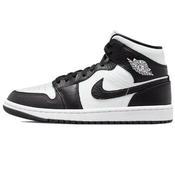 耐克nikeairjordan1midaj1中帮男女款黑白熊猫阴阳鸳鸯休闲篮球鞋36