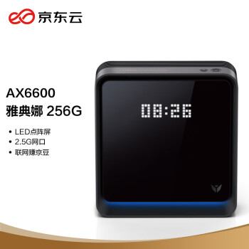 京东云无线宝AX6600雅典娜256G 能赚京豆的路由器 高通5核 2.5G网口 LED点阵屏 三频Mesh