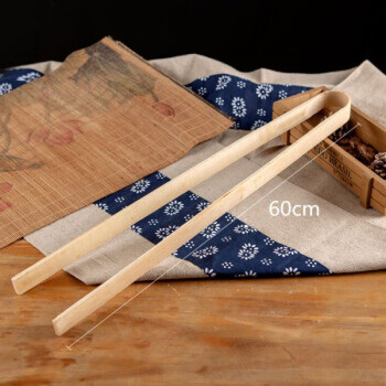 恩撤竹夹子馒头夹食品夹子竹木烧烤馒头不烫手竹烧饼夹子木炭竹子夹长