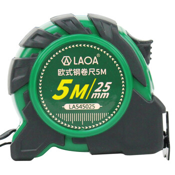 LAOA（LAOA）LA545025 卷尺 欧式包胶双面刻度钢卷尺带英寸公英制 5m