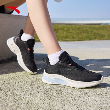 安踏(anta)弹力胶丨跑鞋女春季新款轻便透气缓震跑鞋商场同款