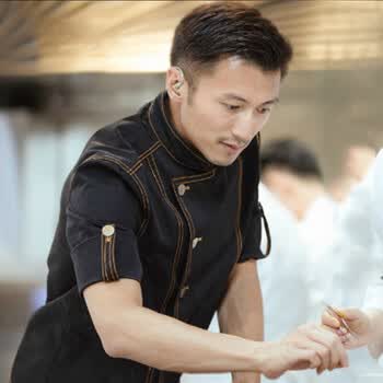 七屿鹿厨师服长袖谢霆锋同款西餐厅12道锋味酒店2022夏季厨师工作服