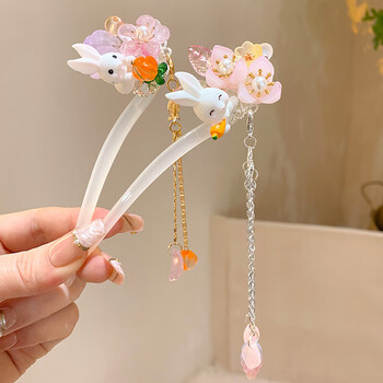 儿童古风发簪女童流苏步摇盘发钗子发饰国风可爱宝宝汉服发钗头饰 10