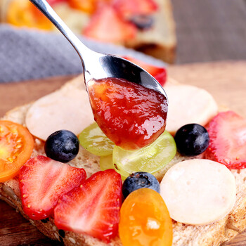 果酱草莓酱蓝莓酱菠萝桑葚淋酱果粒餐饮奶茶店原料 菠萝酱170克*2瓶装