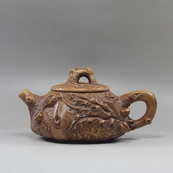 蒋蓉紫砂壶紫砂壶全手工仿古仿老段泥仿品陈鸣远制桃桩石瓢供春壶茶壶