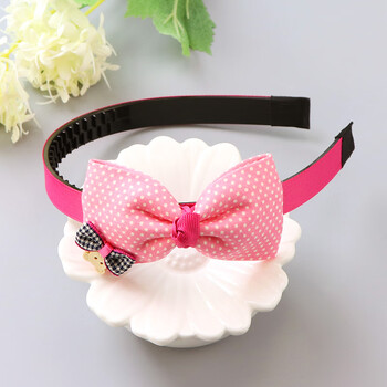 儿童蝴蝶结发箍女孩韩国带齿防滑头箍女童可爱小学生发卡头饰公主粉