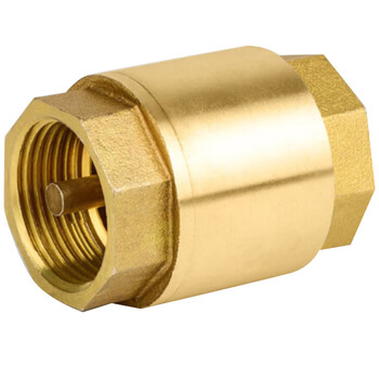 得豫工品 黄铜立式止回阀 阀门立式黄铜止回阀 弹簧式止逆阀单向阀 防