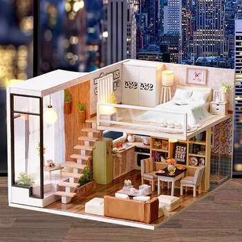 玩控diy小屋手工制作迷你房子拼装模型微缩场景女孩生日礼物实用 走心 静待时光